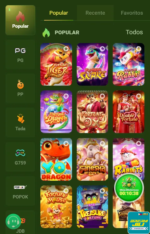 dreamjilib - diversos jogos para explorar